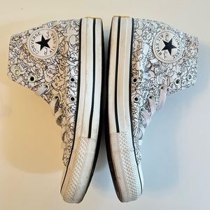 Simpsons converse chuck taylor hi stops black and white